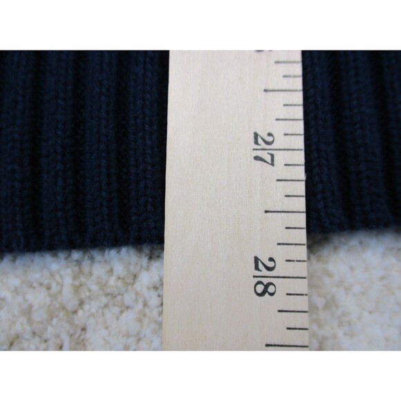 LL Bean Sweater Adult Extra Large XL Blue Pullover Quarter Zip Preppy Mens - Picture 9 of 11